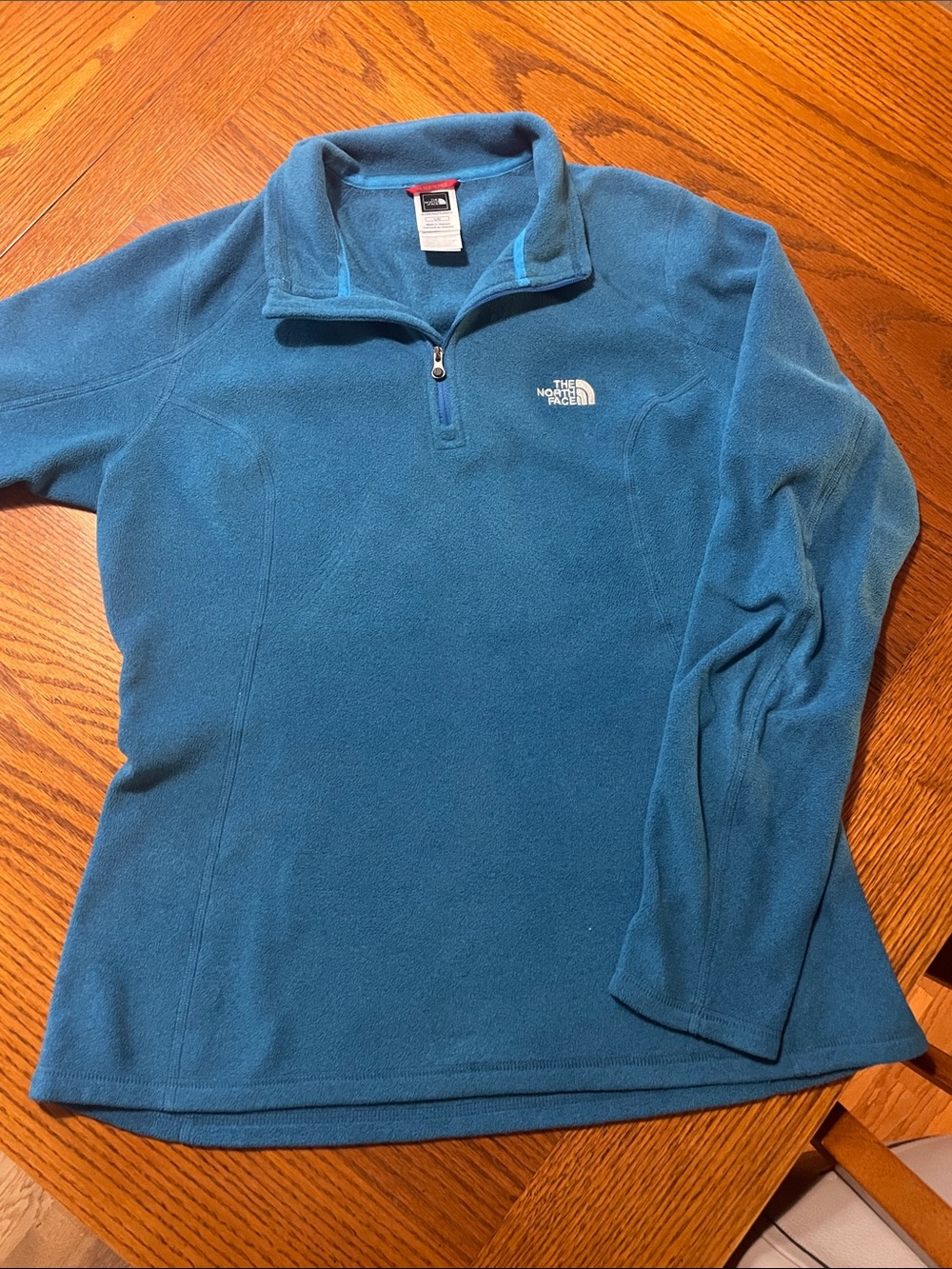 The North Face Teal Blue Quarter-Zip Fleece Pullover